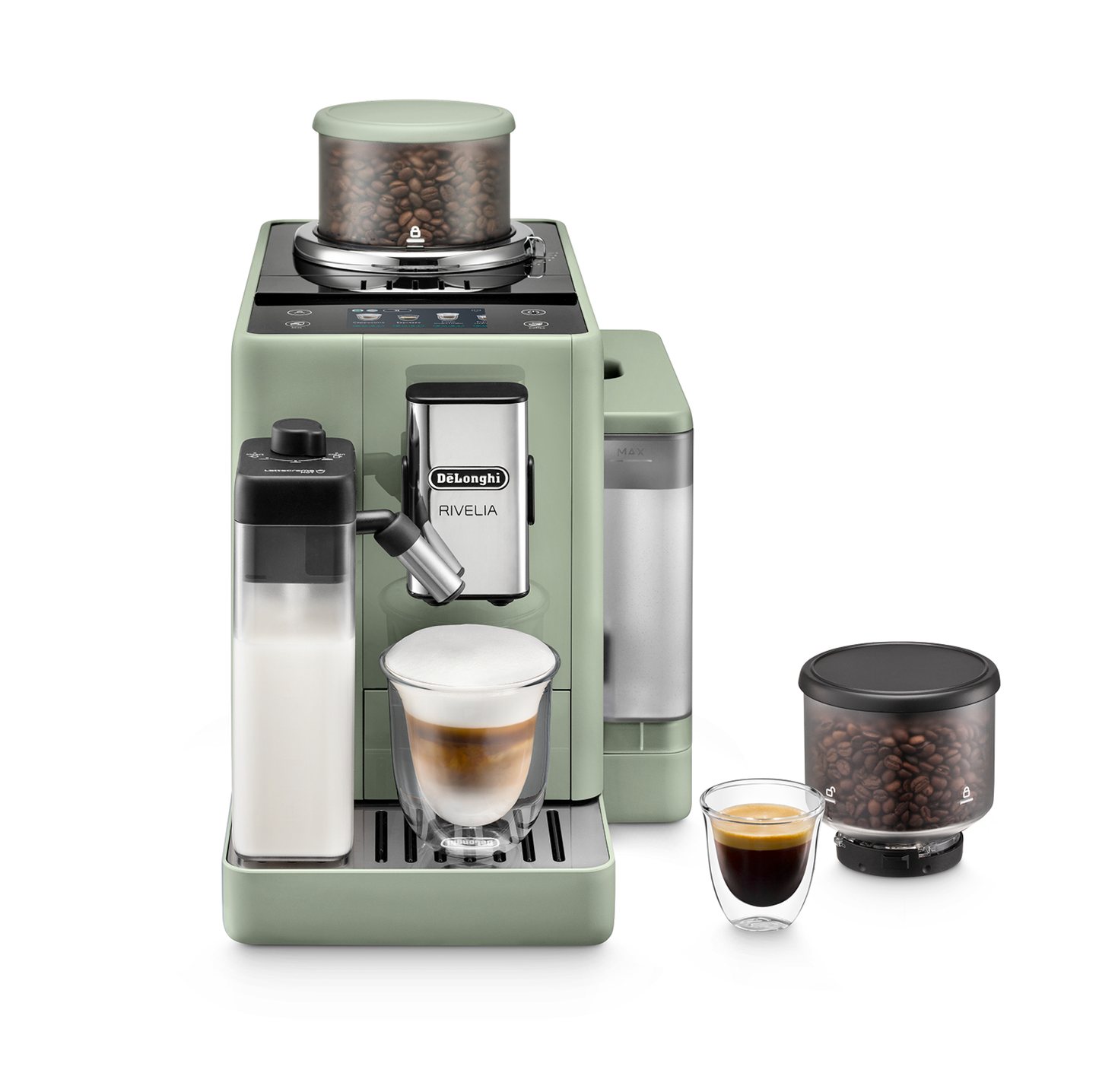 De'Longhi Rivelia Machine à espresso full automatique avec broyeur à grain (EXAM441.55.GR)