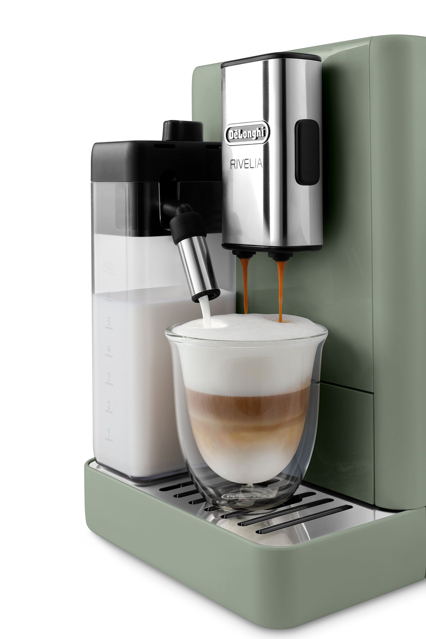 De'Longhi Rivelia Machine à espresso full automatique avec broyeur à grain (EXAM441.55.GR)